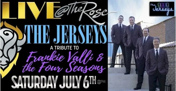 Frankie Valli & The Four Seasons tribute band (The Jerseys) at the Buffalo Rose July 6th 8PM
