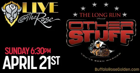Concert poster for The Long Run, performing at the Buffalo Rose