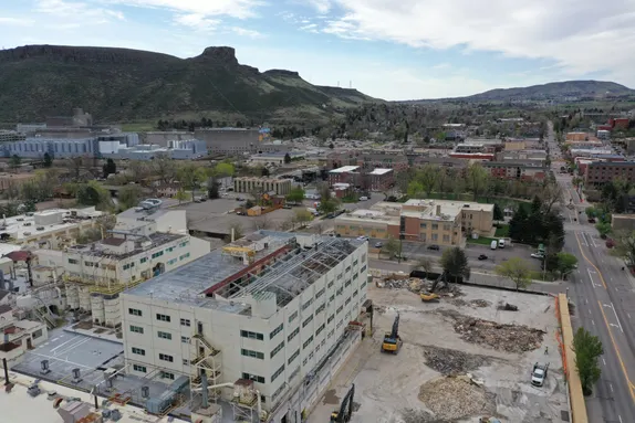 CoorsTek site where several buildings have been leveled and more remain