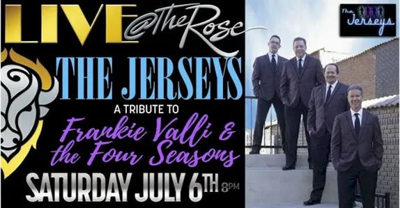 Frankie Valli & The Four Seasons tribute band (The Jerseys) at the Buffalo Rose July 6th 8PM