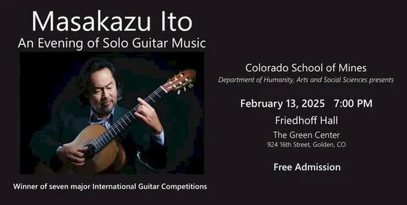 7PM Masakazu Ito - An Evening of Solo Guitar Music @ Colorado School of Mines