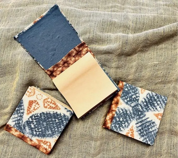 10AM-12PM Notepad Construction Using Shibori Fabric  @ Rocky Mountain Quilt Museum