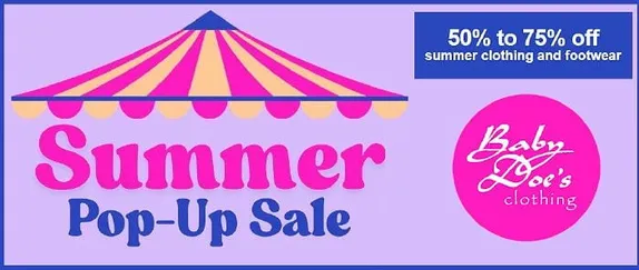 10AM-3PM One Day Only Tent Sale @ Baby Doe's