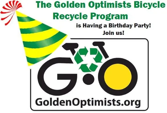 10AM-2PM Golden Optimists Bicycle Recycle Program Birthday Party
