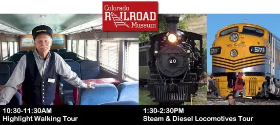 10:30AM and 1:30PM Friday Tours @ Colorado Railroad Museum