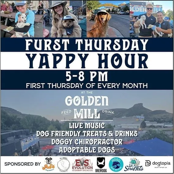 5-8PM Furst Thursday Yappy Hour @ Golden Mill