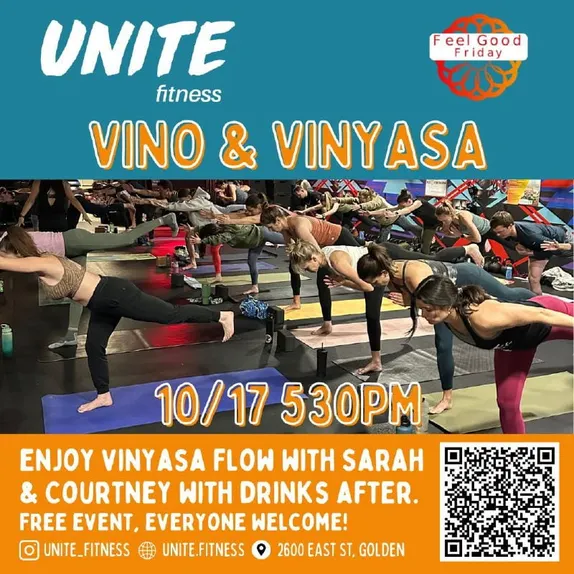 5:30PM Vino & Vinyasa @ Unite Fitness