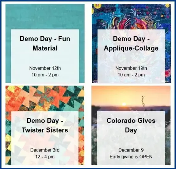 10AM-2PM Rocky Mountain Quilt Museum Demo Days @ Rocky Mountain Quilt Museum