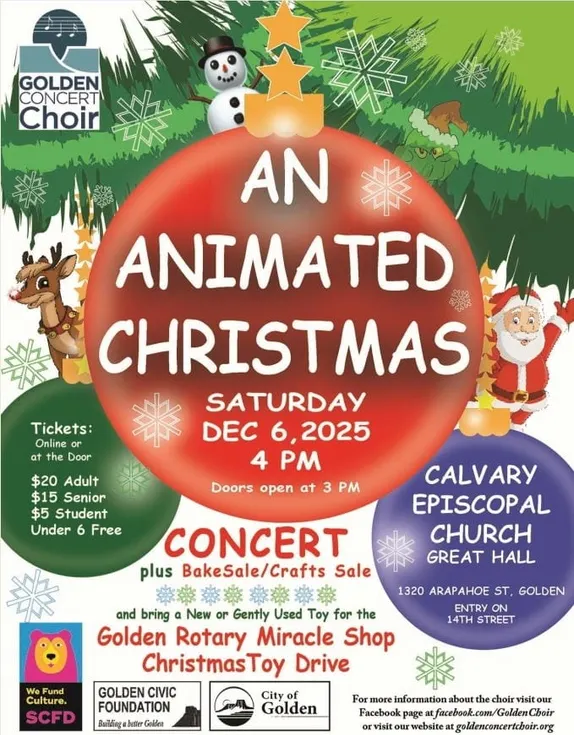4-6PM An Animated Christmas - Golden Concert Choir Holiday Concert @ Calvary Episcopal Church