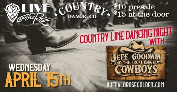 7-10PM Country Line Dancing with Jeff Goodwin and The Front Range Cowboys @ Buffalo Rose