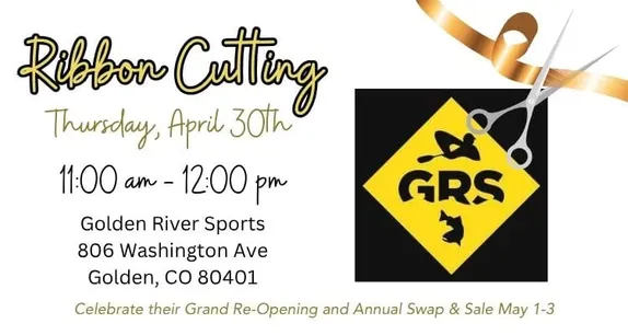 11AM-12PM Ribbon Cutting and Grand Reopening @ Golden River Sports