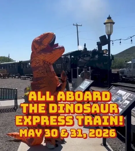 9AM-5PM Dinosaur Express Train @ Colorado Railroad Museum