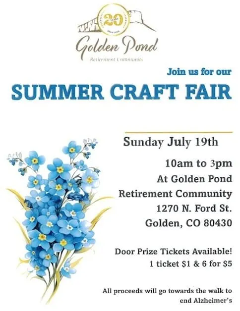 10AM-3PM Summer Craft Fair @ Golden Pond