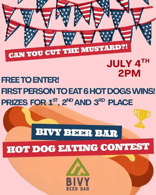 2PM Hot Dog-Eating Contest @ Bivy Beer Bar
