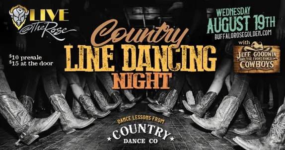 7-10PM Country Line Dancing with Jeff Goodwin and The Front Range Cowboys @ Buffalo Rose