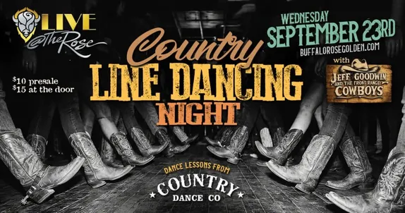 7-10PM Country Line Dancing with Jeff Goodwin and The Front Range Cowboys @ Buffalo Rose