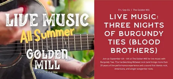 Live Music for Saturday, Sep. 5th