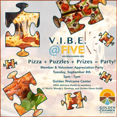 5-7PM VIBE@Five: PIZZA + PUZZLES + PRIZES = PARTY!