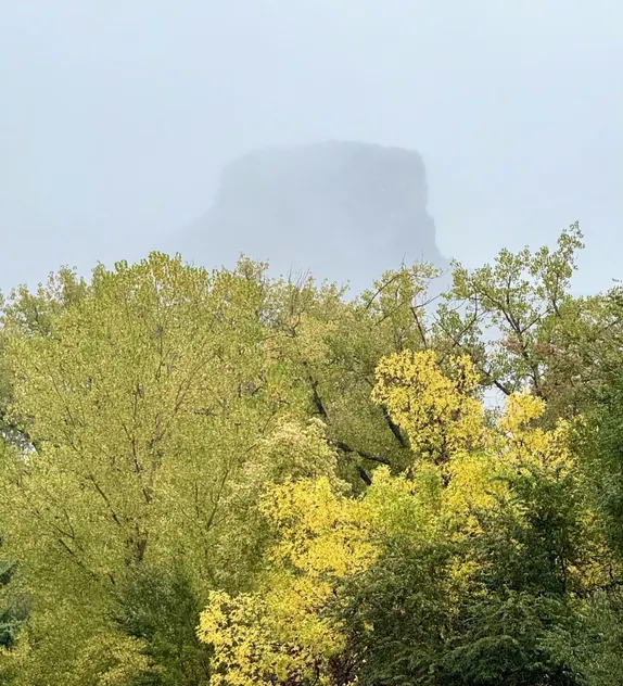 A Ghostly Presence Over the Fall Foliage