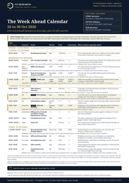The Week Ahead Calendar, page preview