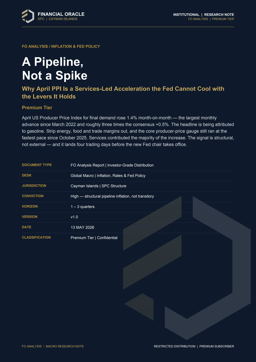 A Pipeline, Not a Spike: cover