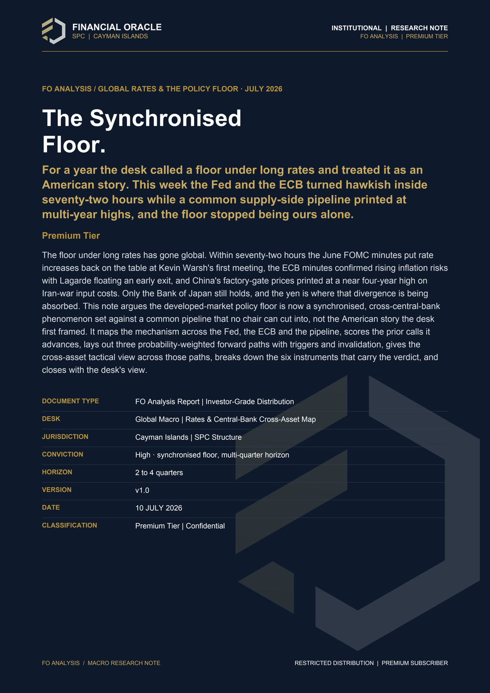 FO Analysis: The Synchronised Floor.: cover