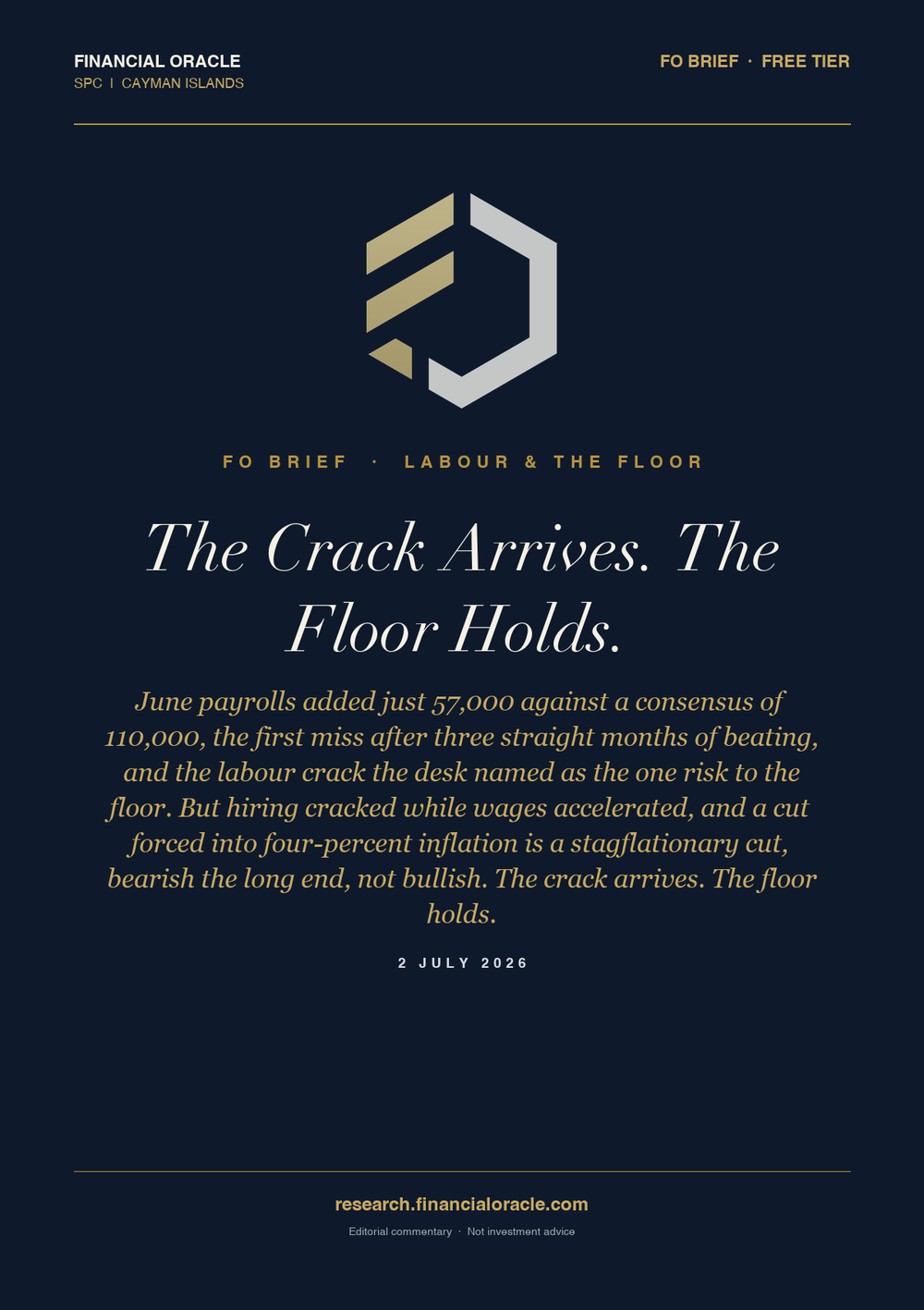 The Crack Arrives. The Floor Holds.: cover