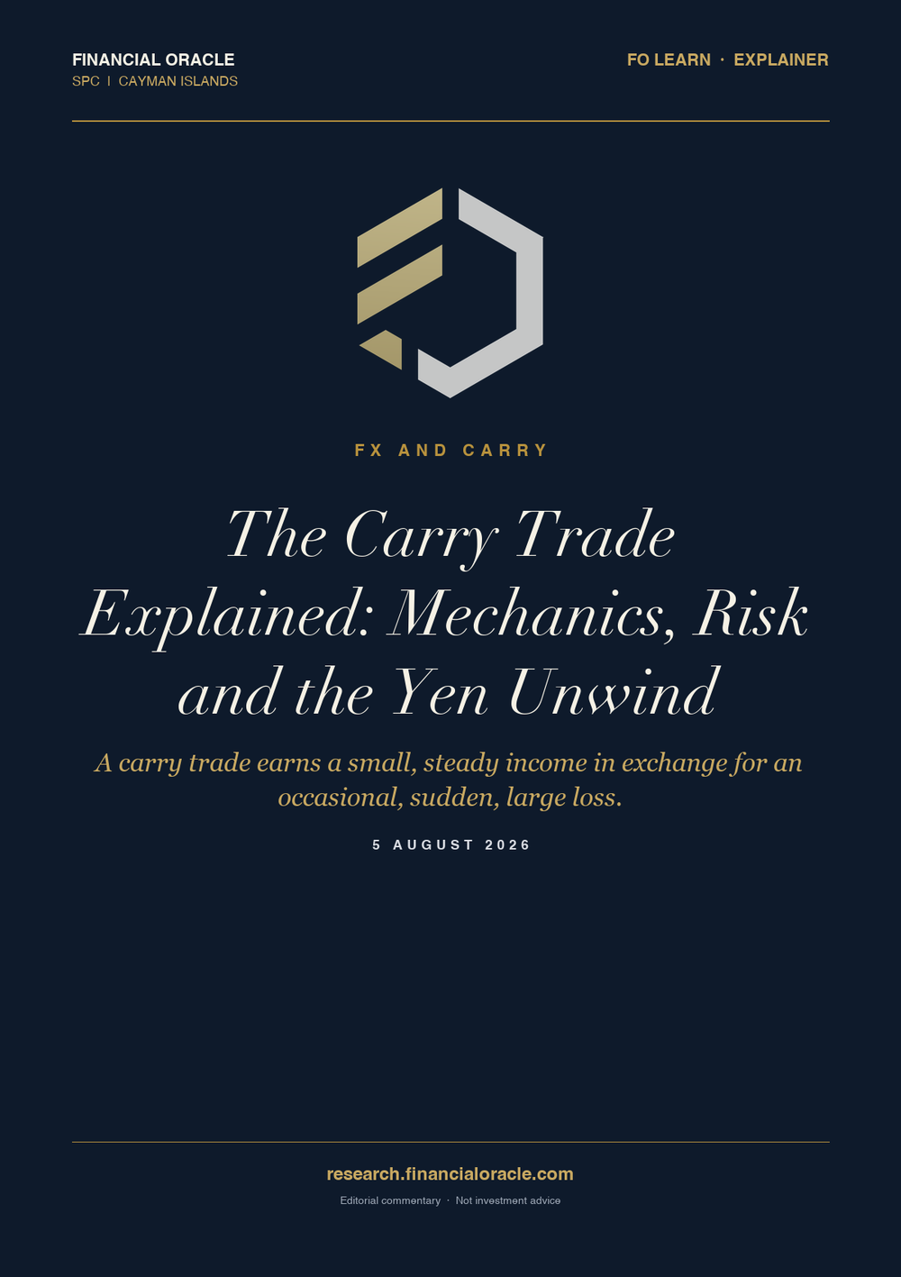 The Carry Trade Explained: Mechanics, Risk and the Yen Unwind: cover