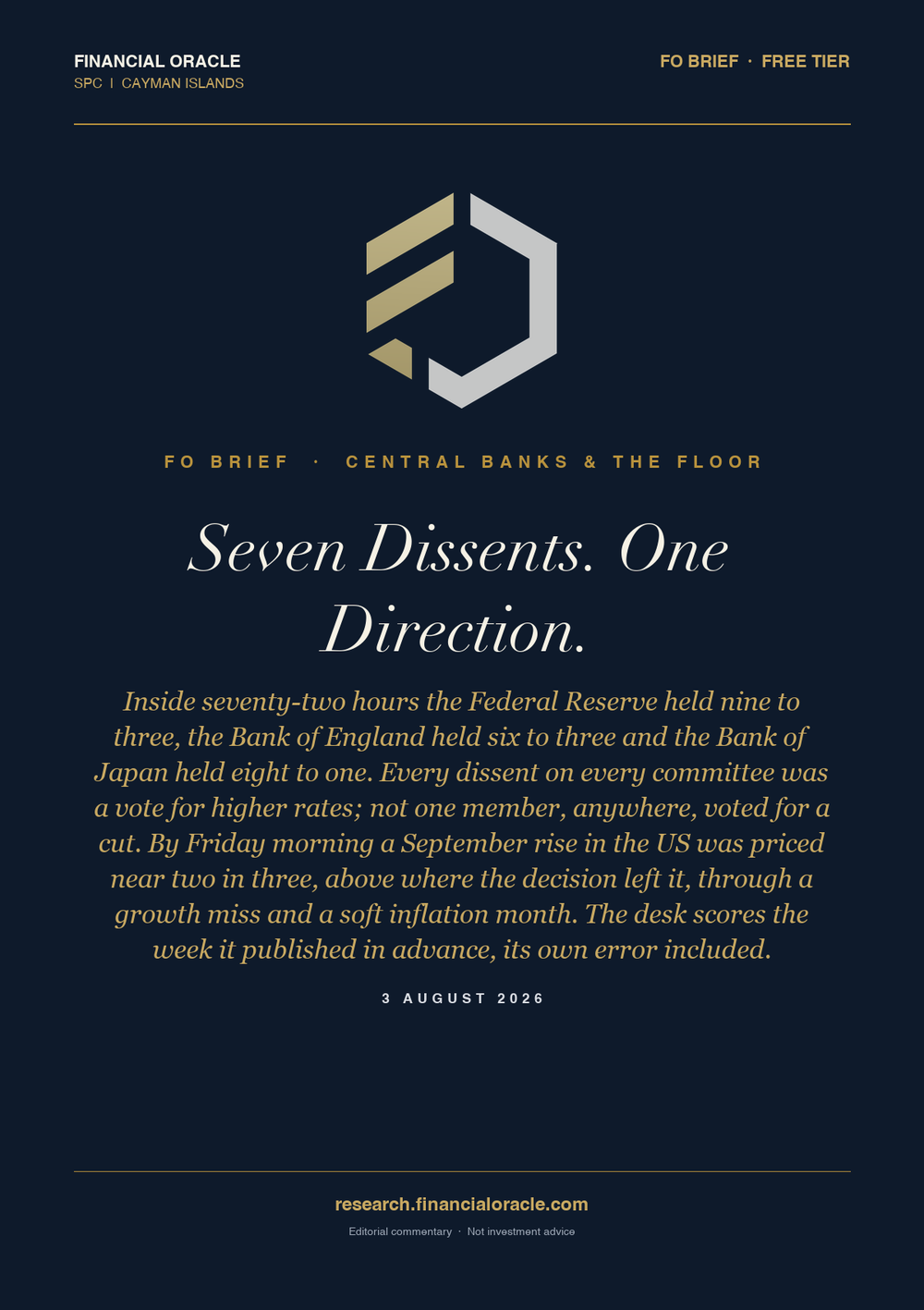 Seven Dissents. One Direction.: cover