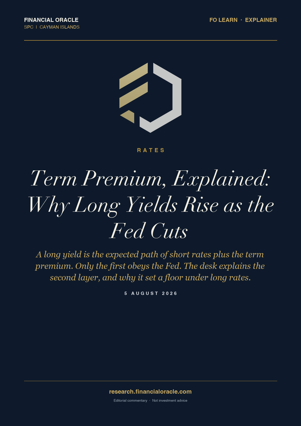 Term Premium, Explained: Why Long Yields Rise as the Fed Cuts: cover