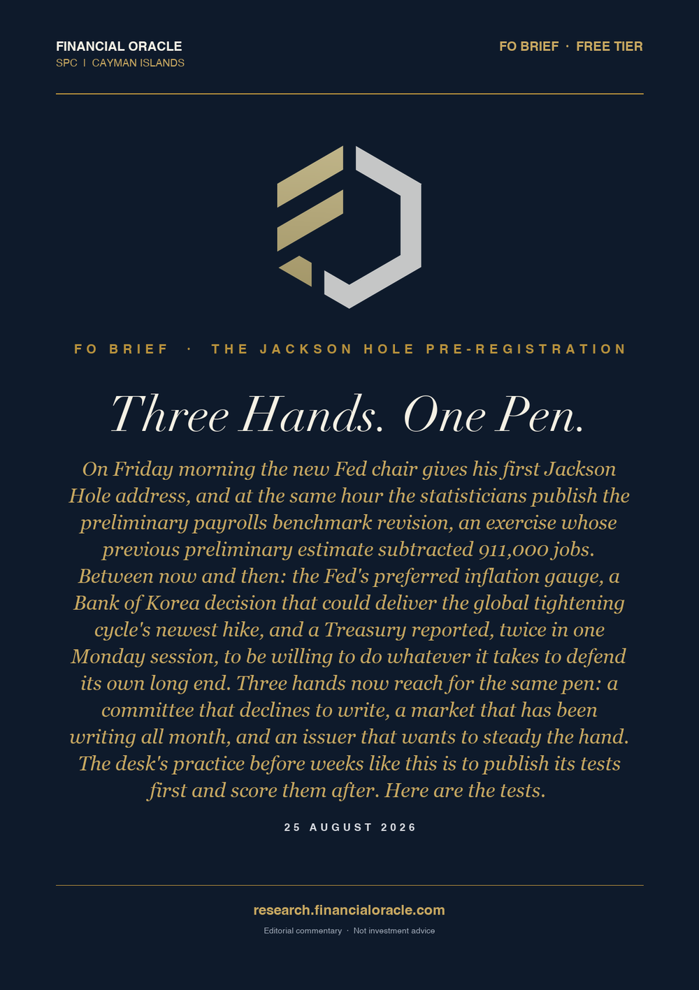Three Hands. One Pen.: cover