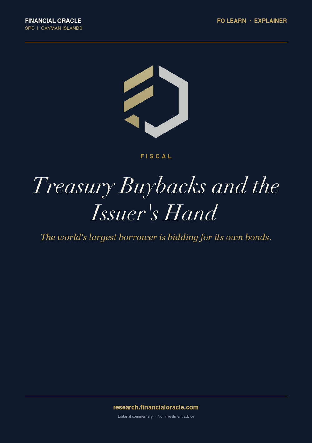 Treasury Buybacks and the Issuer's Hand: cover
