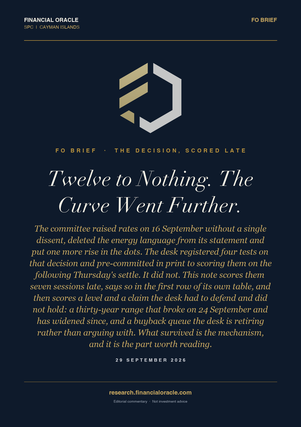 Twelve to Nothing. The Curve Went Further.: cover