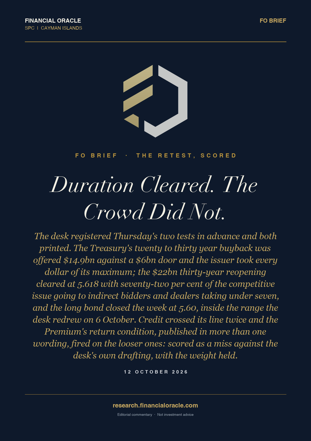 Duration Cleared. The Crowd Did Not.: FO Research cover
