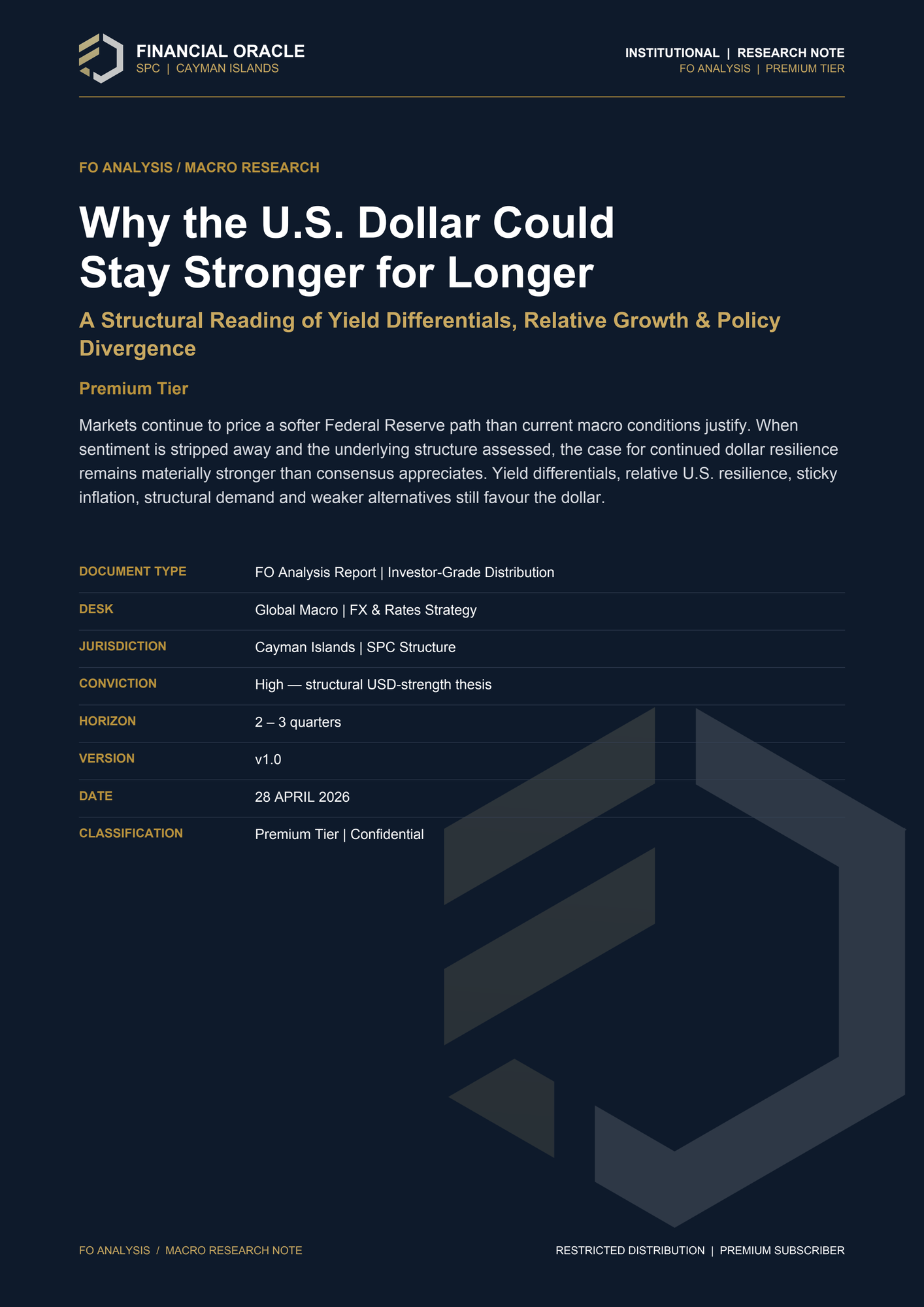 Why the U.S. Dollar Could Stay Stronger for Longer