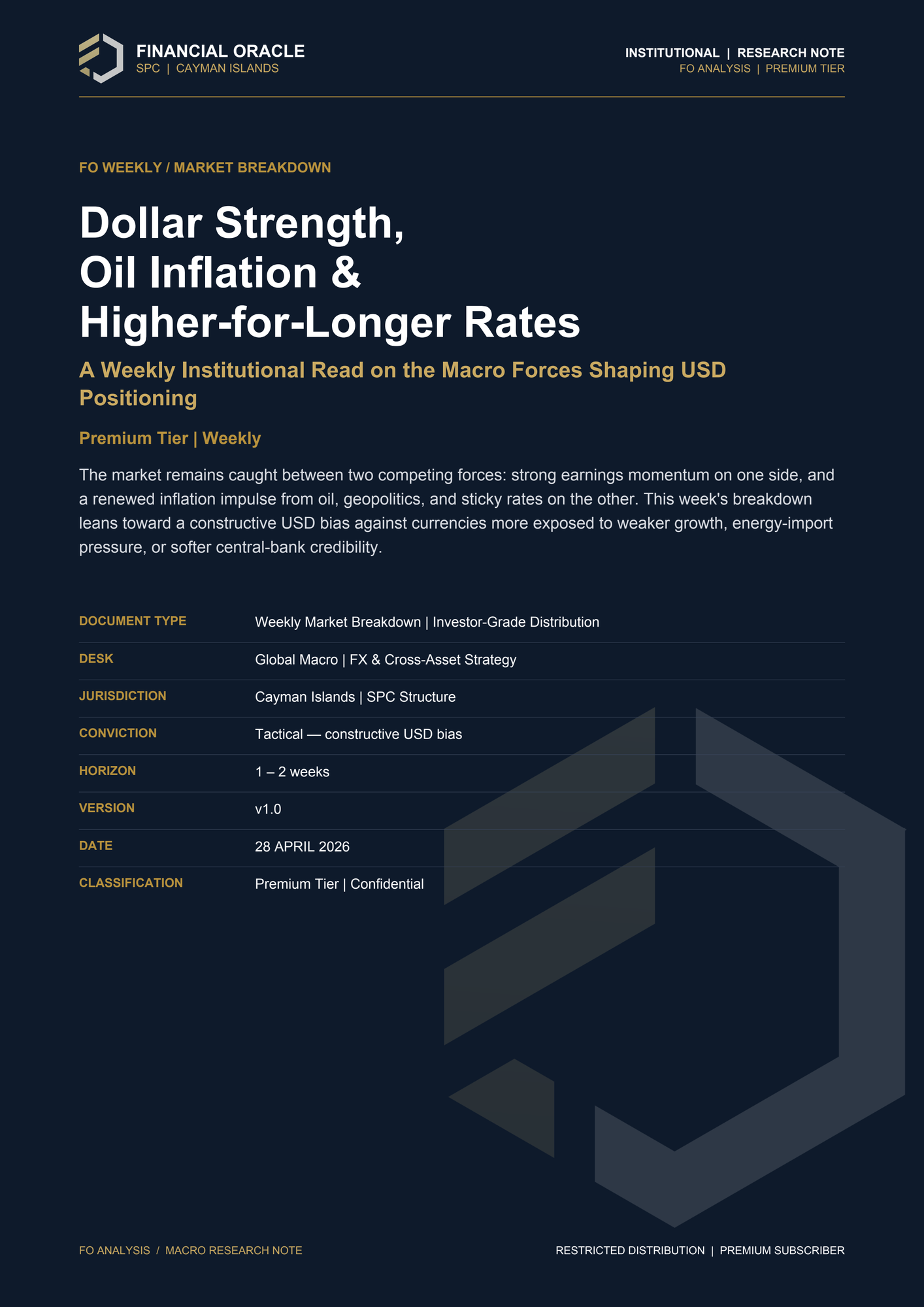Dollar Strength, Oil Inflation & Higher-for-Longer Rates