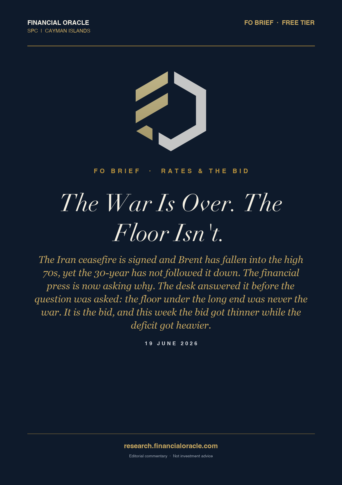 The War Is Over. The Floor Isn't.