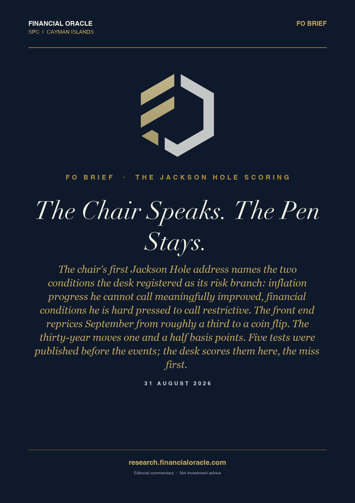 The Chair Speaks. The Pen Stays.