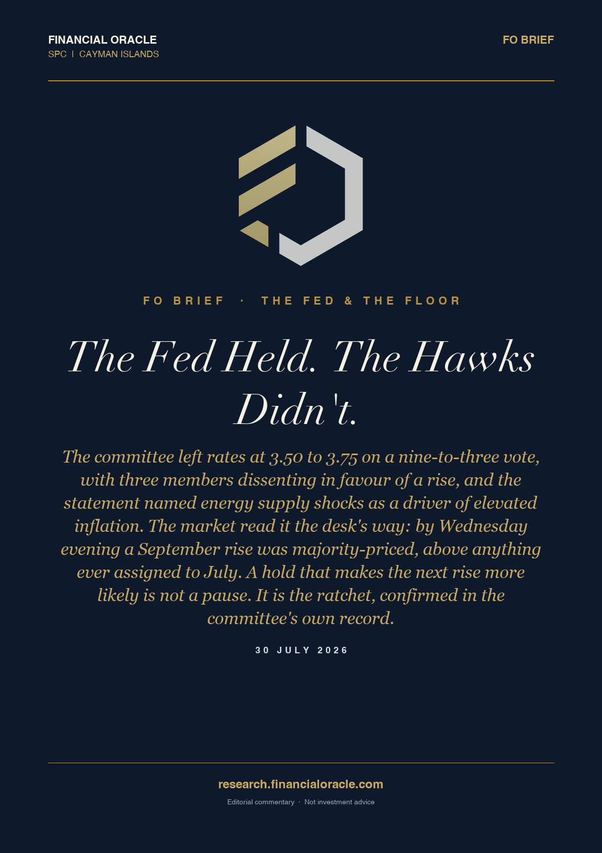 The Fed Held. The Hawks Didn't.