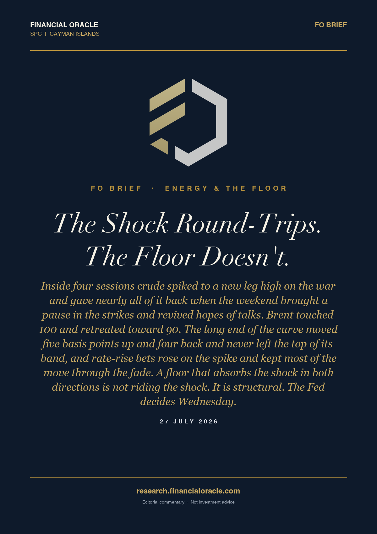 The Shock Round-Trips. The Floor Doesn't.