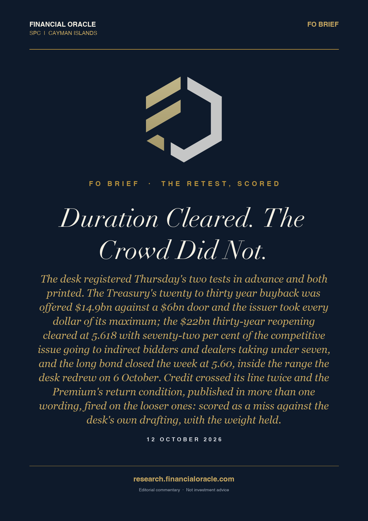 Duration Cleared. The Crowd Did Not.: FO Research cover