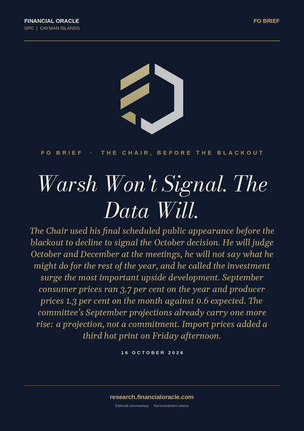 Warsh Won't Signal. The Data Will.: cover