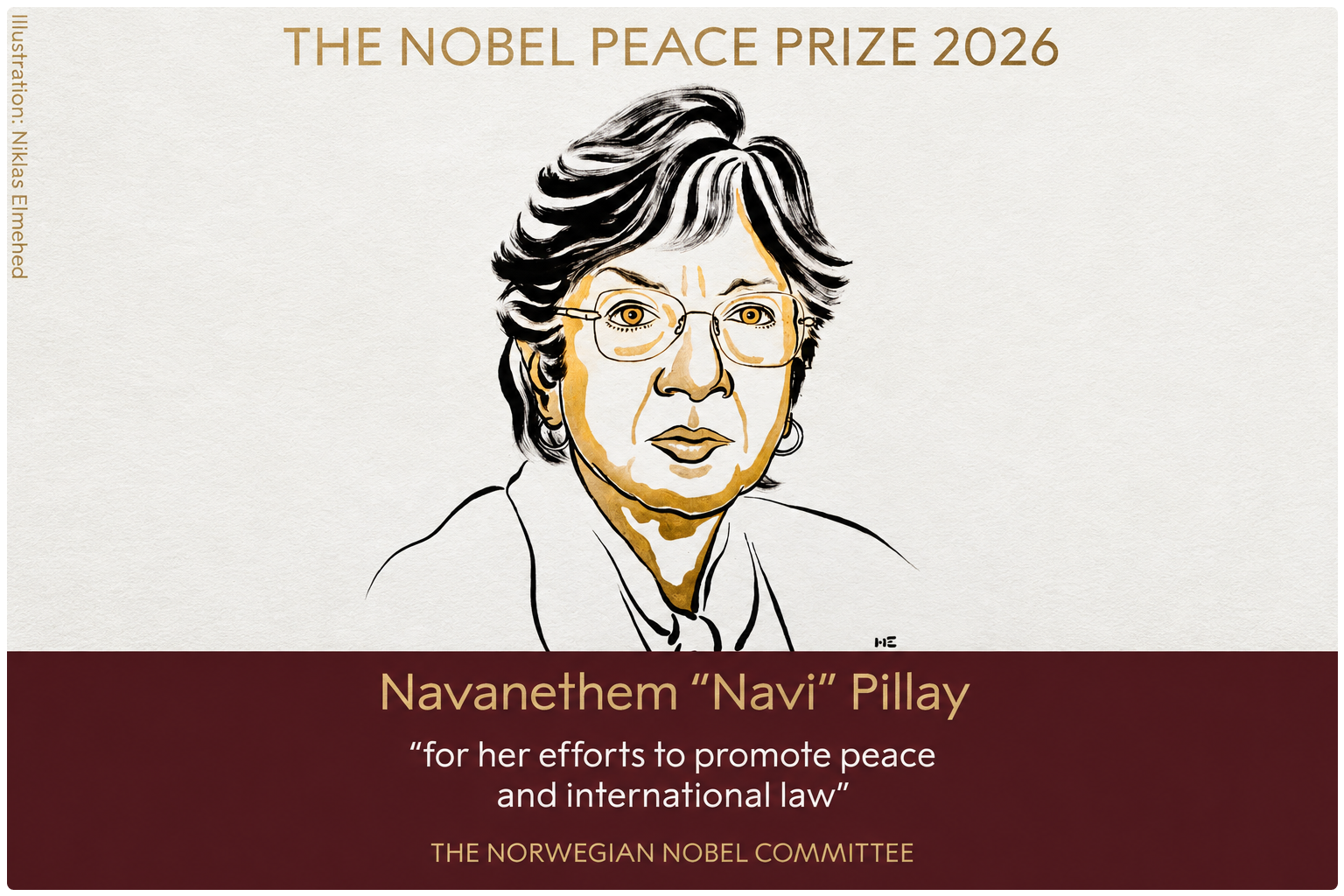 Who Is Navi Pillay, Winner of the 2026 Nobel Peace Prize?