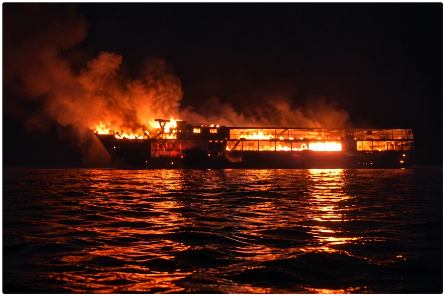 Dozens Missing After Passenger Ferry Catches Fire Off Philippines