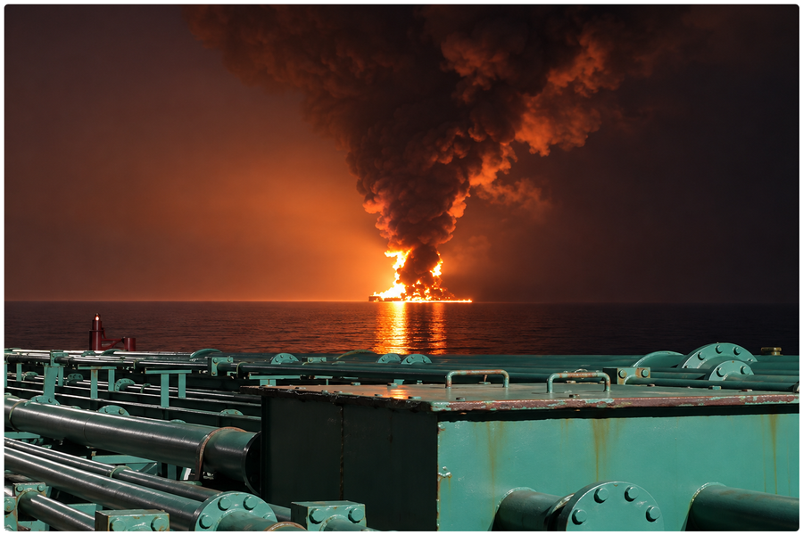 Vessel Struck by Unknown Projectile Inside Strait of Hormuz