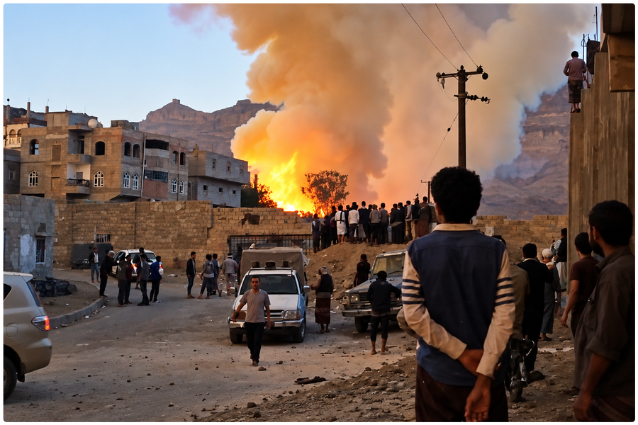 Saudi-Led Coalition Strikes Sanaa as Houthis Threaten Saudi Oil Facilities