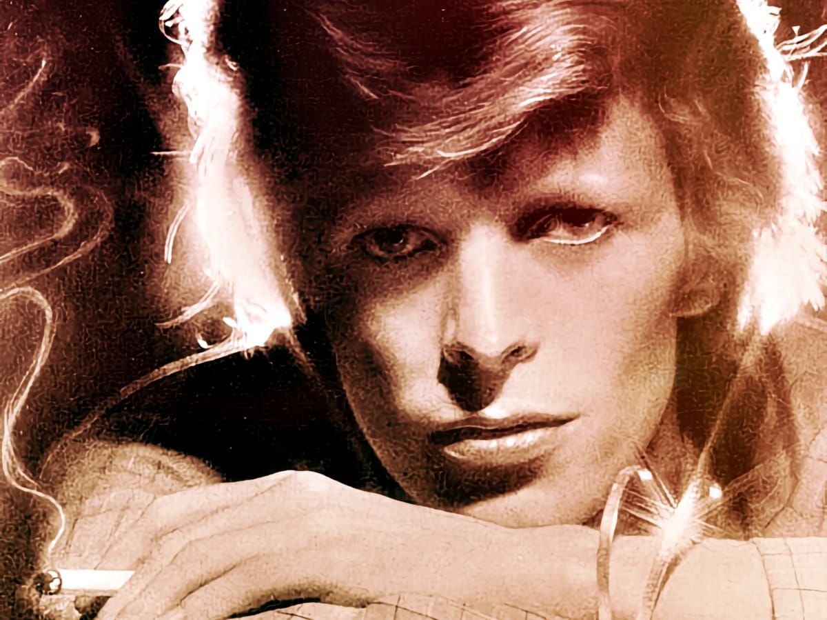 RCA Records publicity photo of David Bowie, 1975, via Wikimedia Commons.