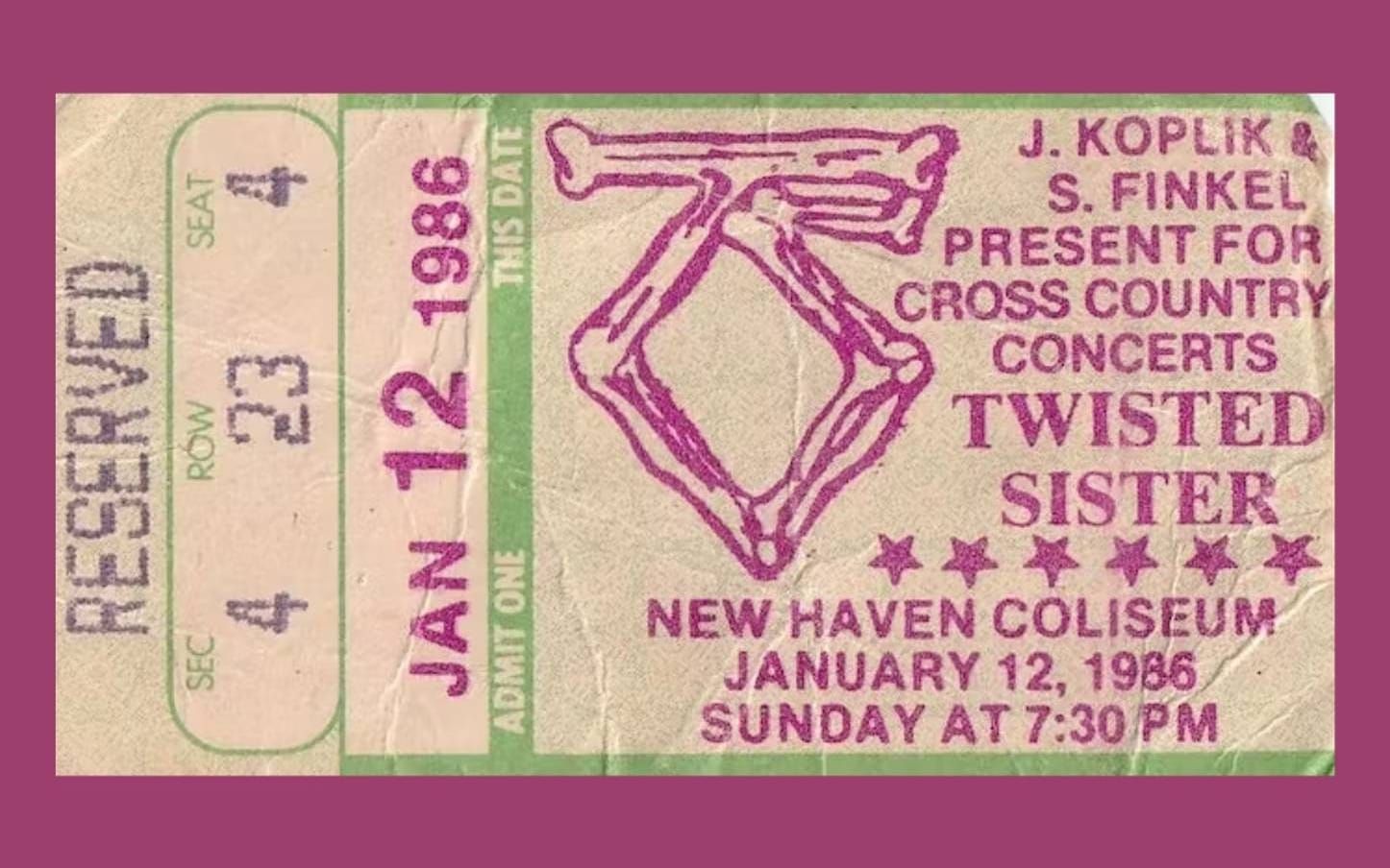 Twisted Sister, New Haven, CT, January 12, 1986 feature image
