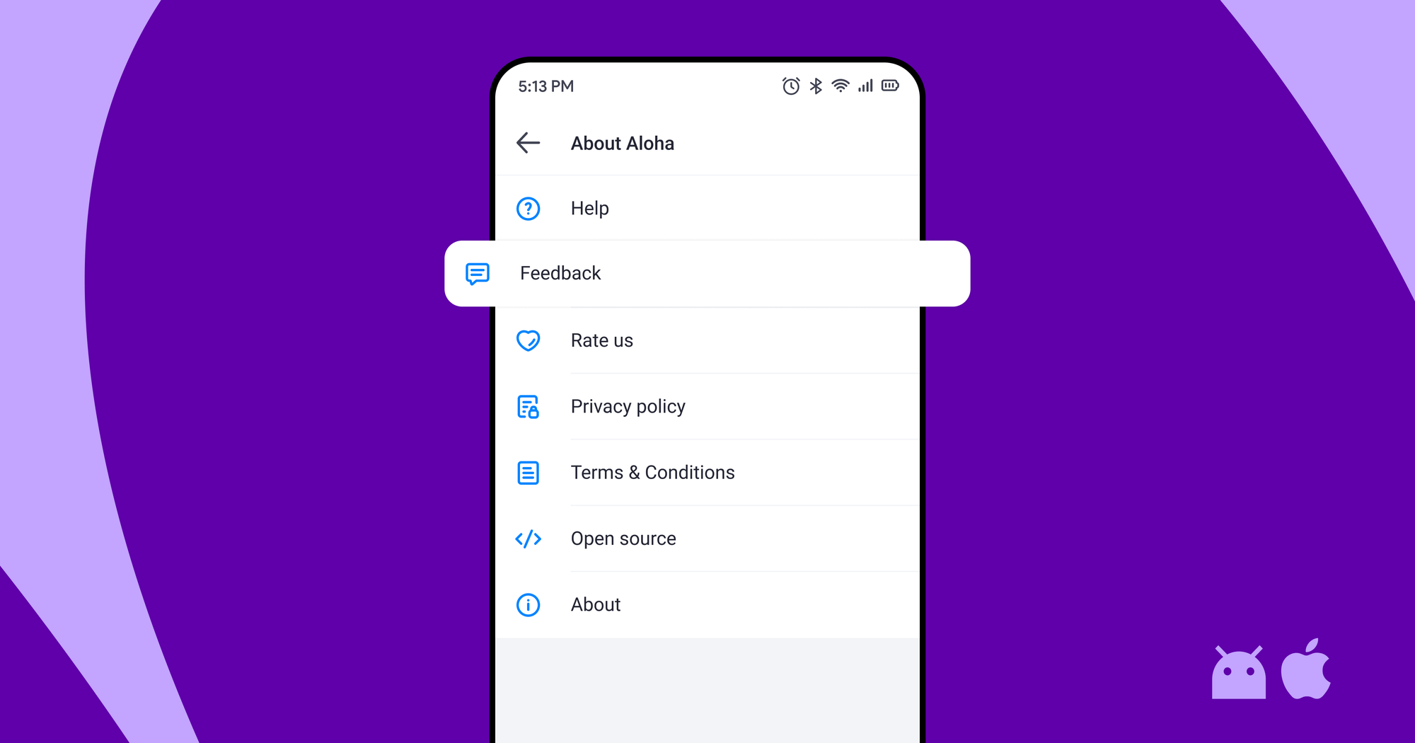 Leave us your feedback about Aloha