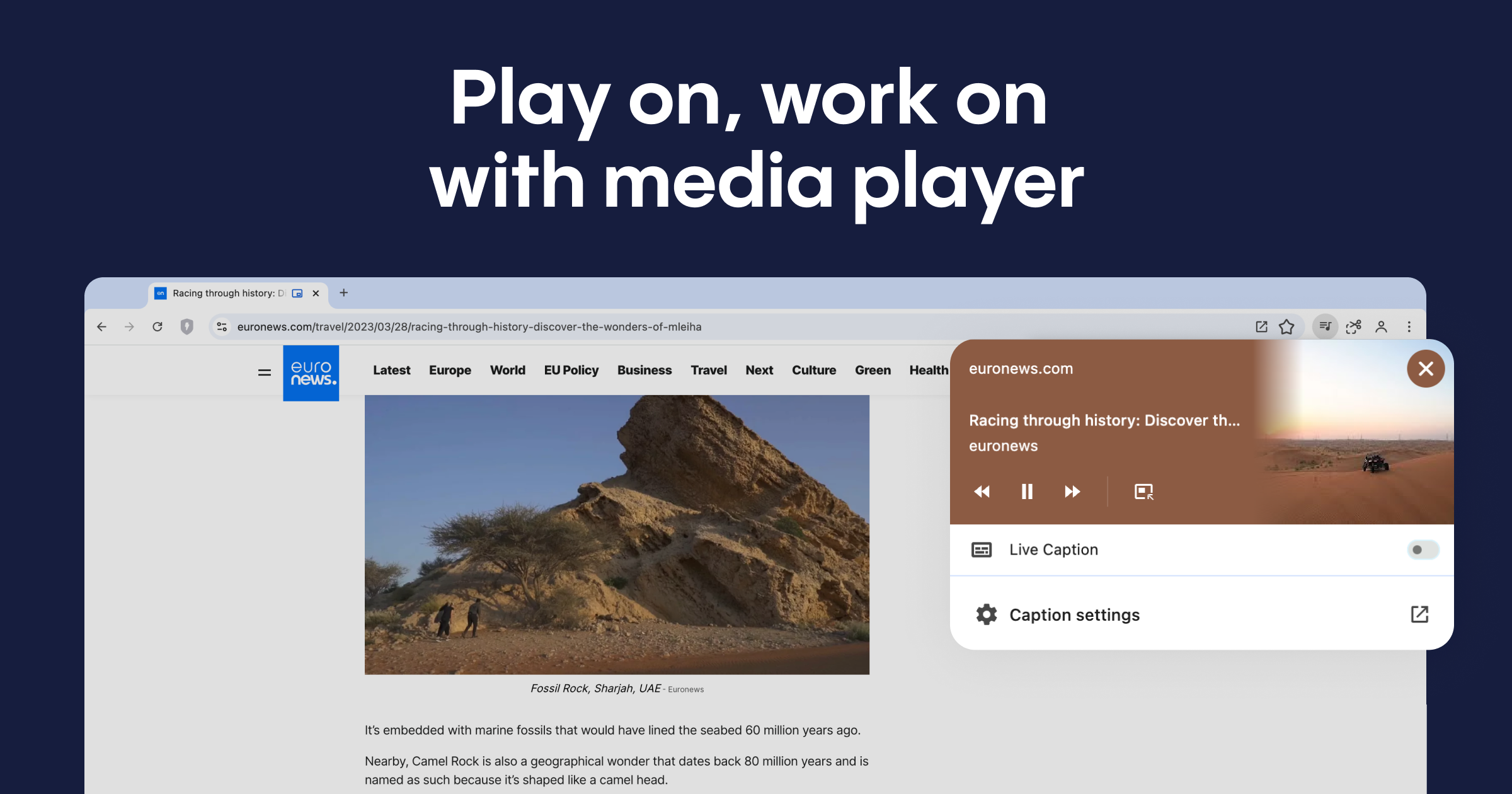 Floating Media Player for Aloha Browser for Windows and macOS